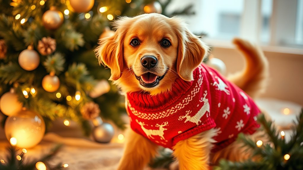 festive dog sweaters collection