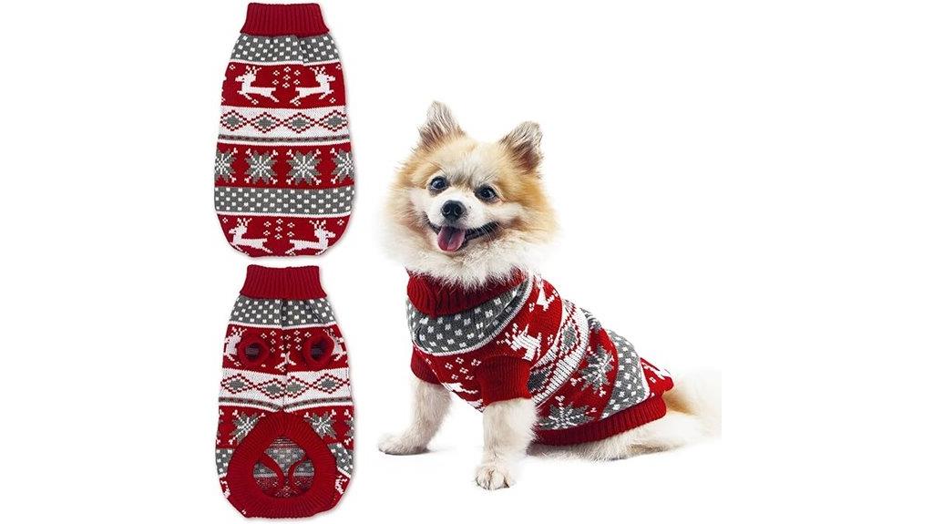 festive pet christmas sweater