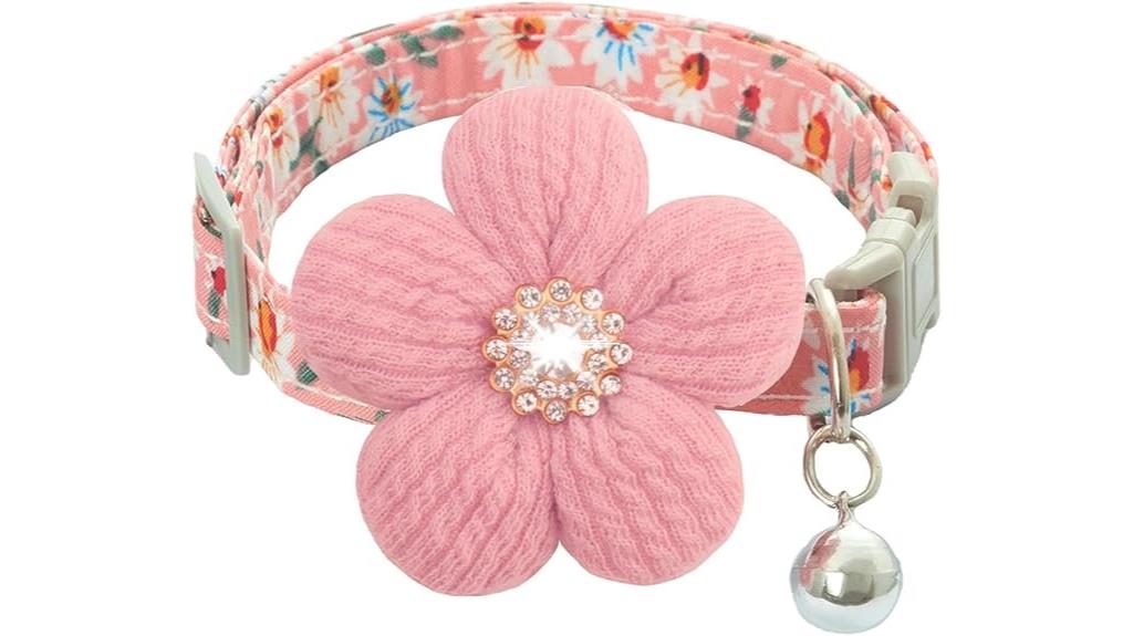 flowered puppy dog collar