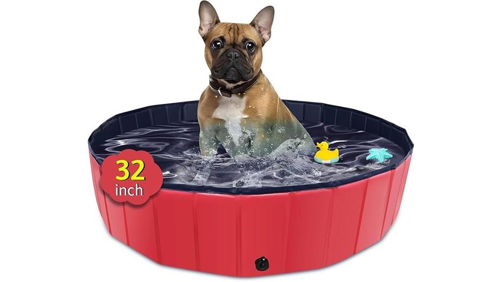 foldable dog pool dimensions