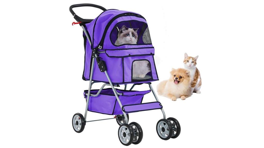 four wheel pet stroller