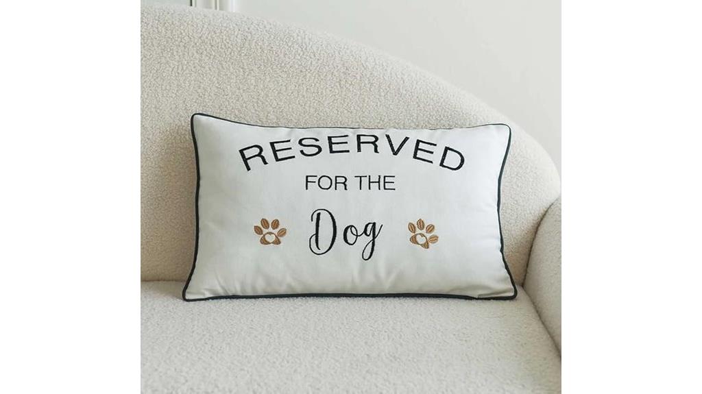funny dog reserved pillow