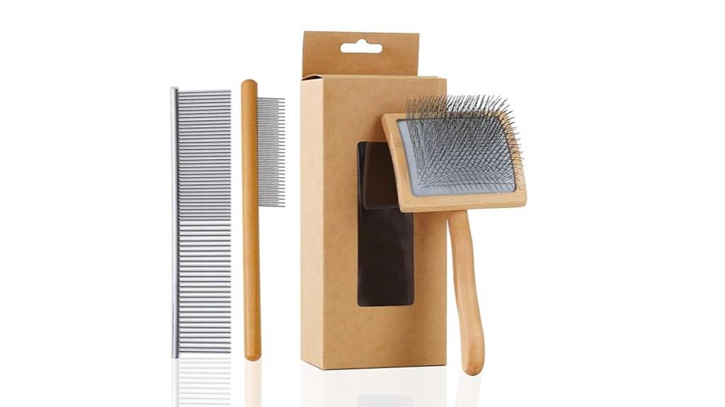 gentle long haired dog brush