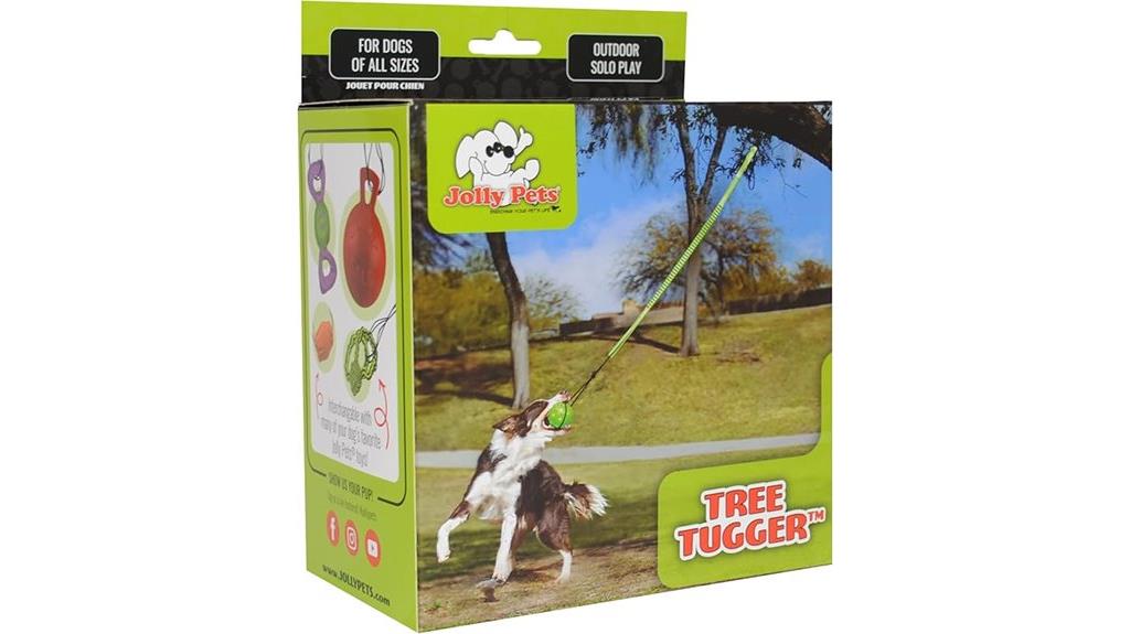 green dog tug toy