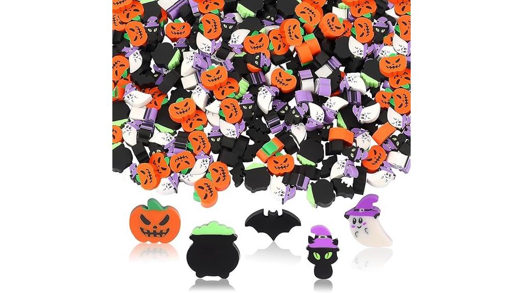 halloween mini eraser set