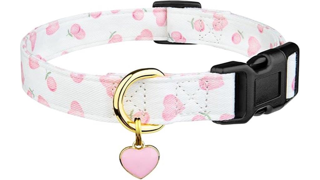 handmade cotton heart collar