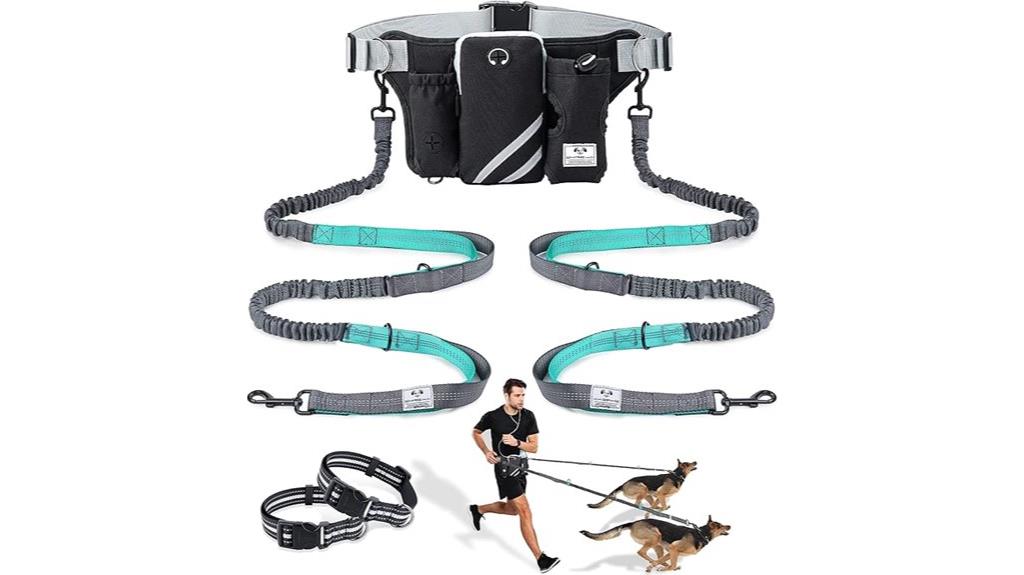 hands free dual bungee leash