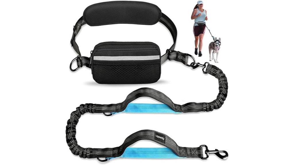 hands free leash with pouch