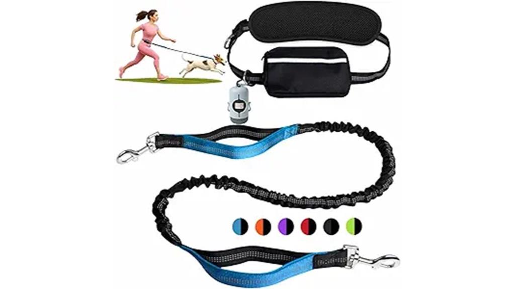 hands free leash with pouch