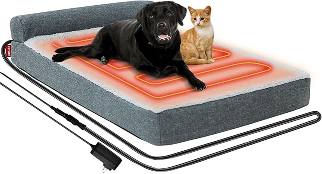heated waterproof dog bed
