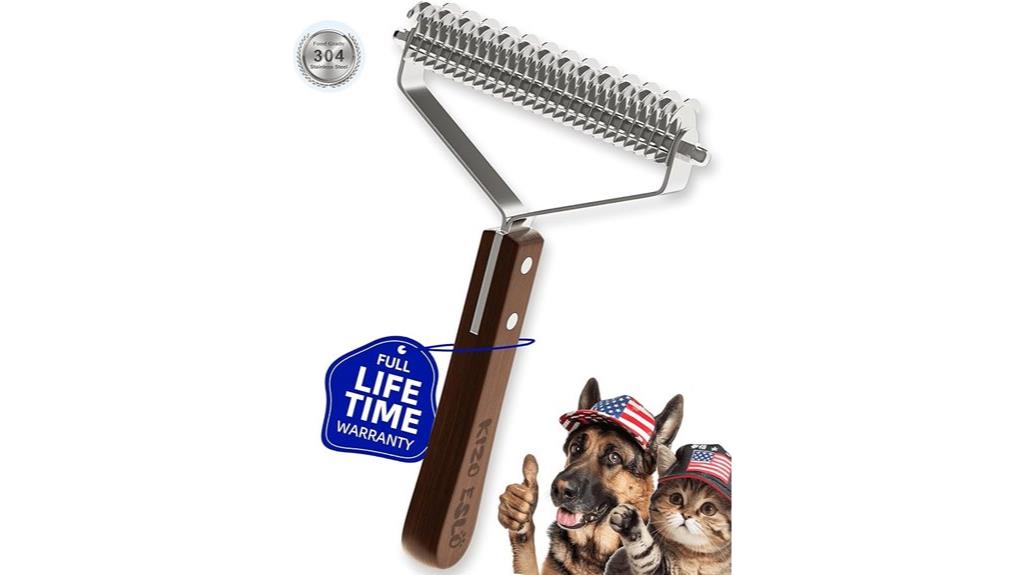heavy duty pet grooming rake