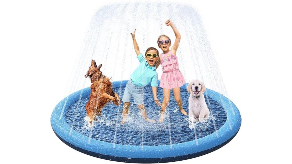 kids and dogs splash pad