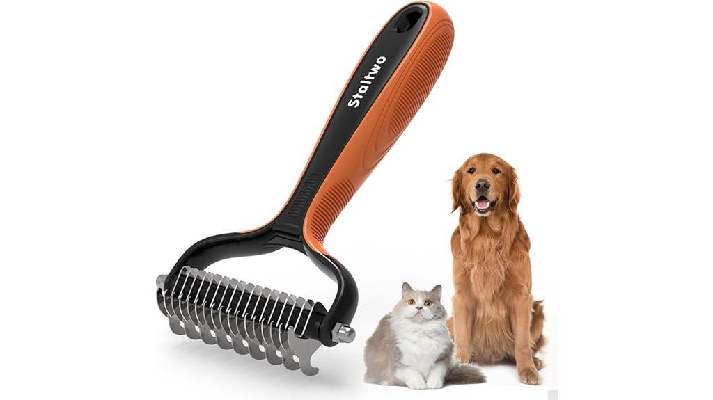 long haired pet deshedding brush