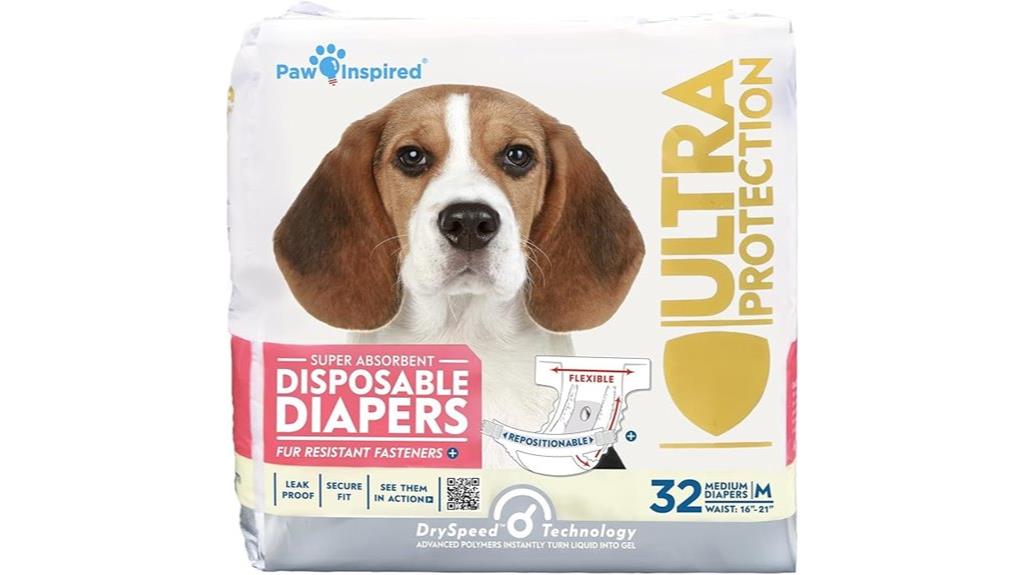 medium paw dog diapers