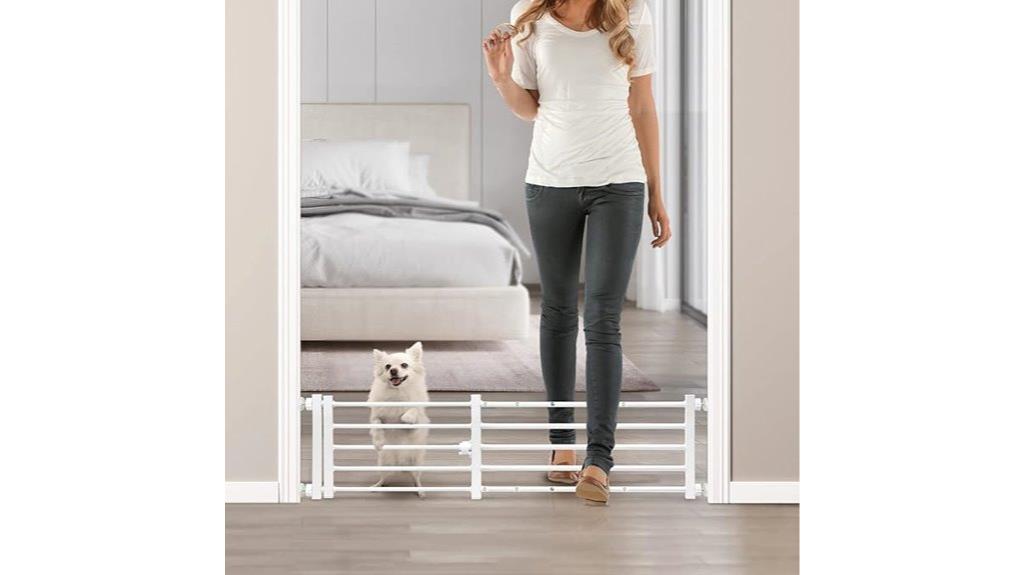 metal dog gate with door