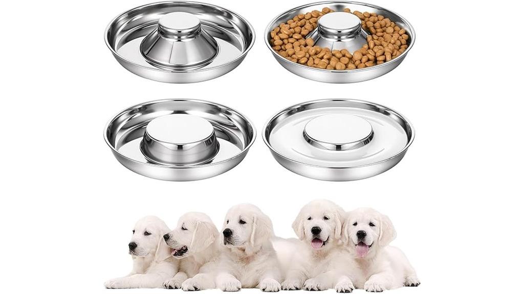 multiple small dog feeders