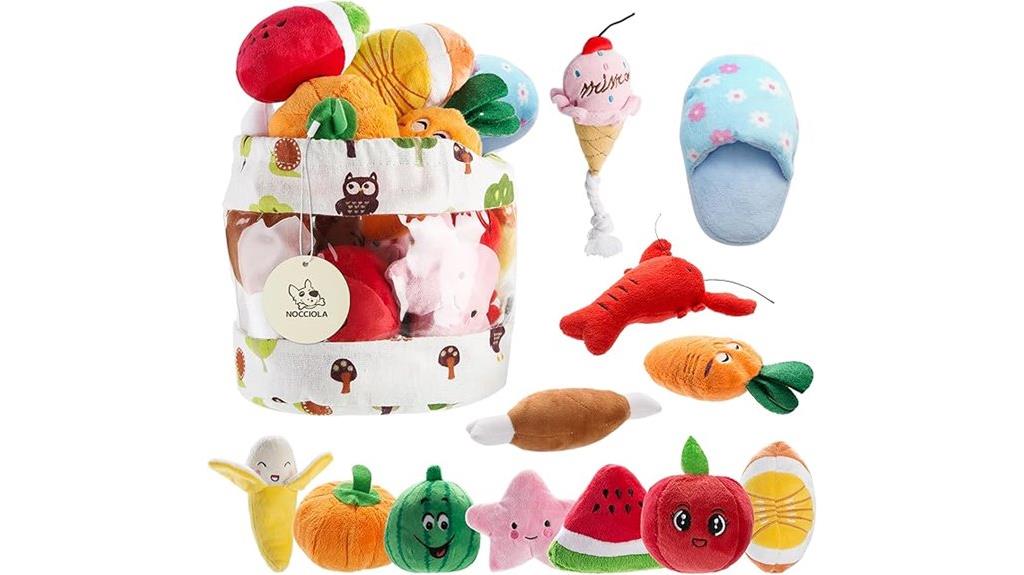nocciola plush dog toys