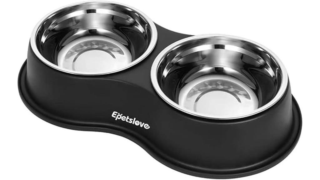 non slip dog bowl set