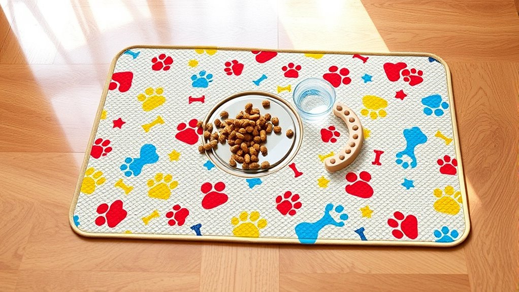 non slip puppy food mats