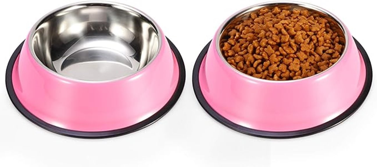 non slip stainless steel bowls