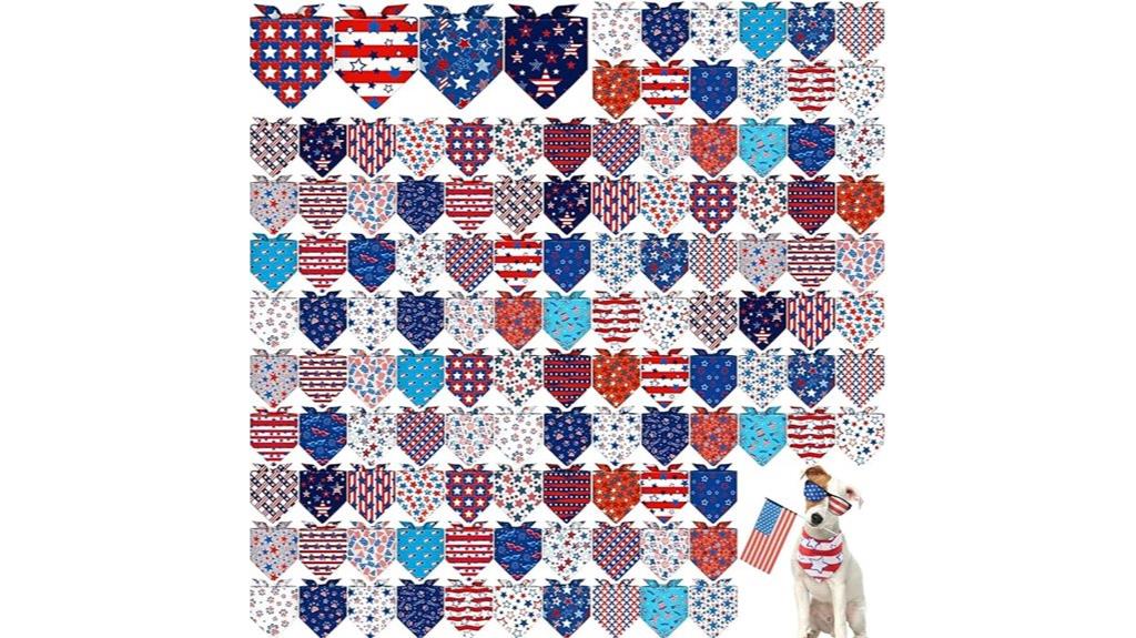 patriotic dog bandanas pack