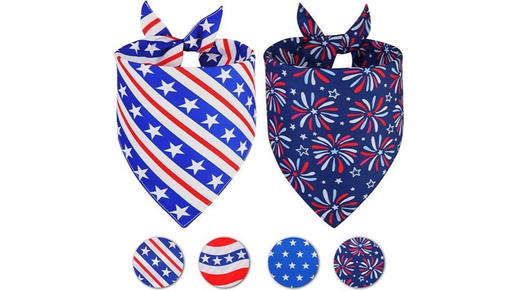 patriotic dog bandanas pack