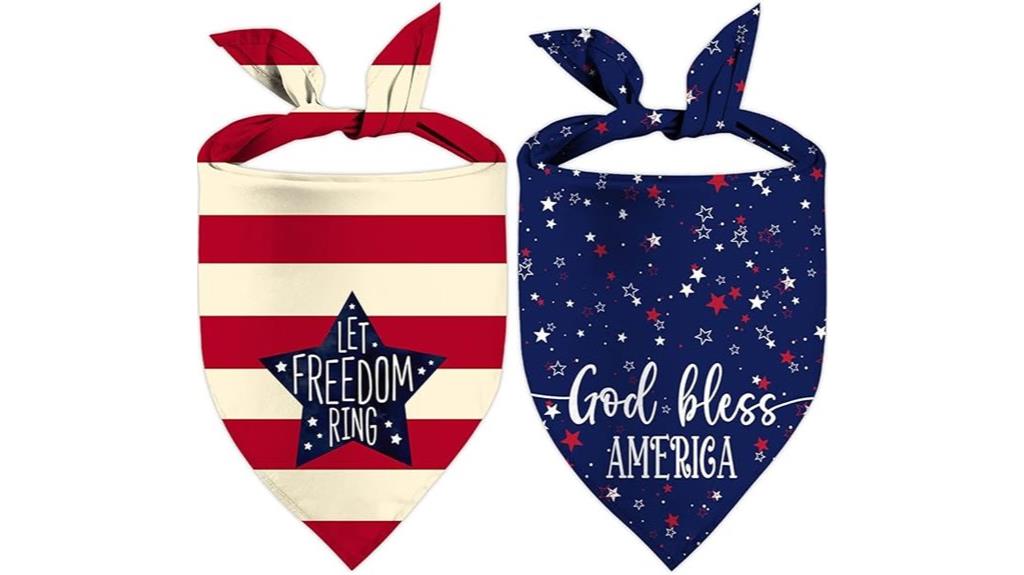 patriotic dog bandanas pack