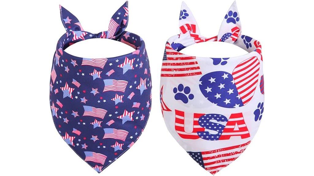 patriotic dog bandanas set