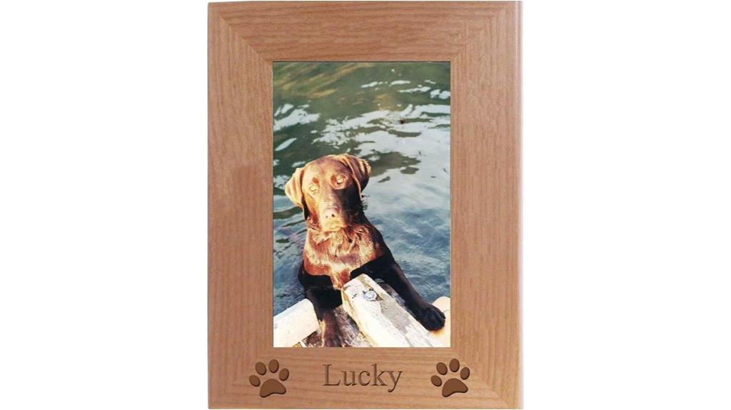 personalized wooden dog frame