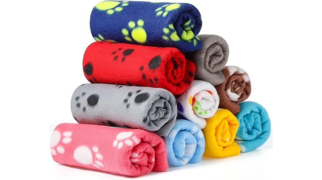 pet blanket with paw