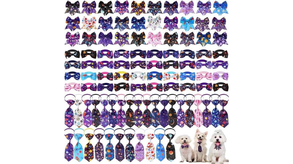 pet bow tie collar set