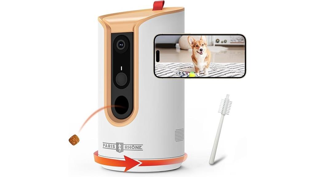 pet camera with treat dispenser