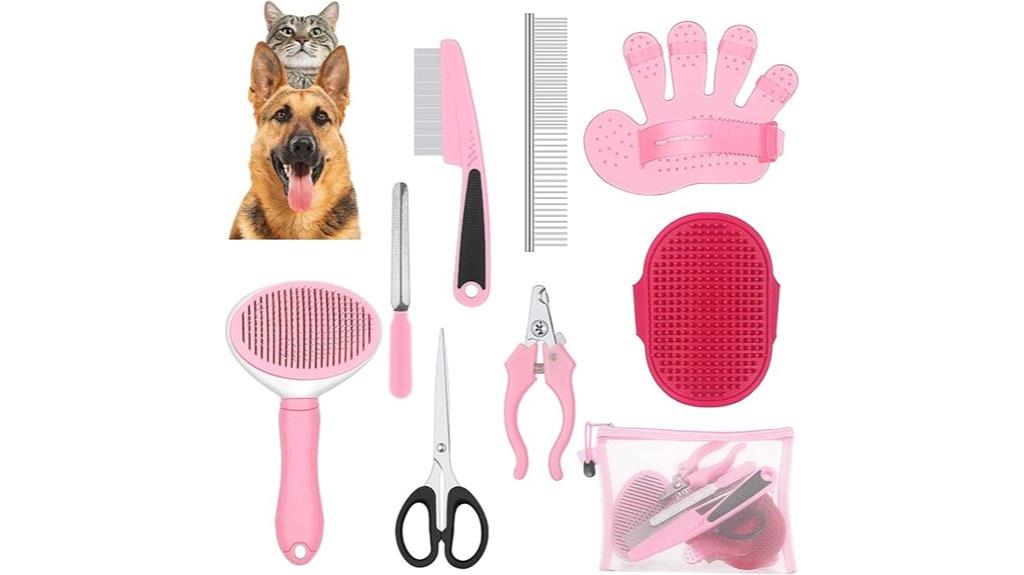 pet grooming brush set