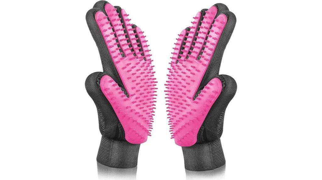 pet grooming glove features