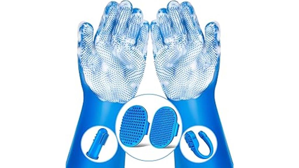 pet grooming kit with gloves