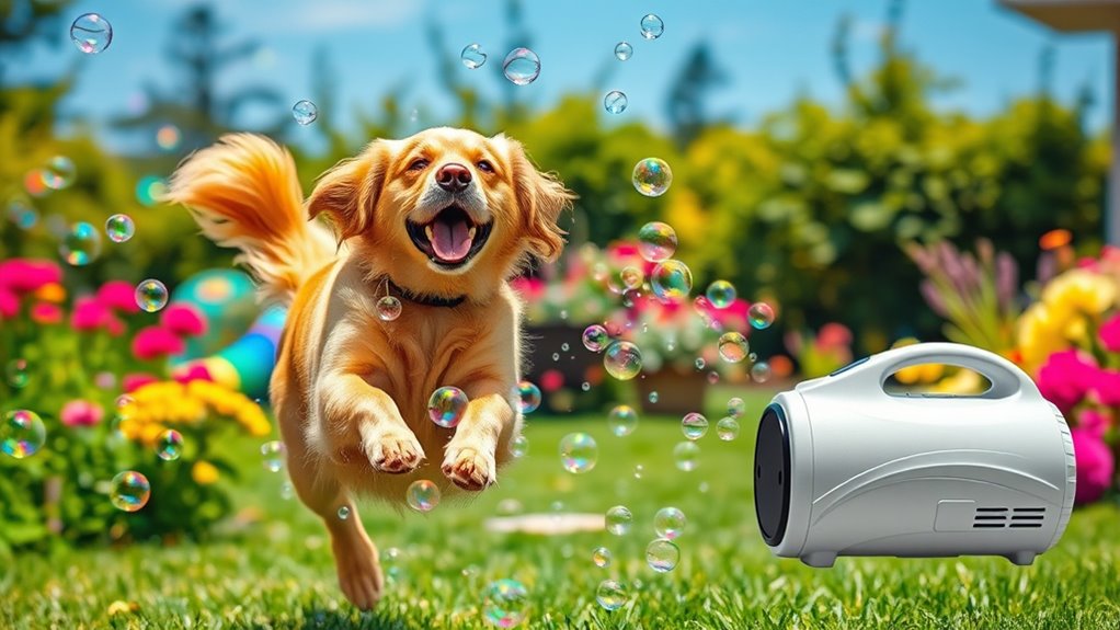 pet safe bubble machine features