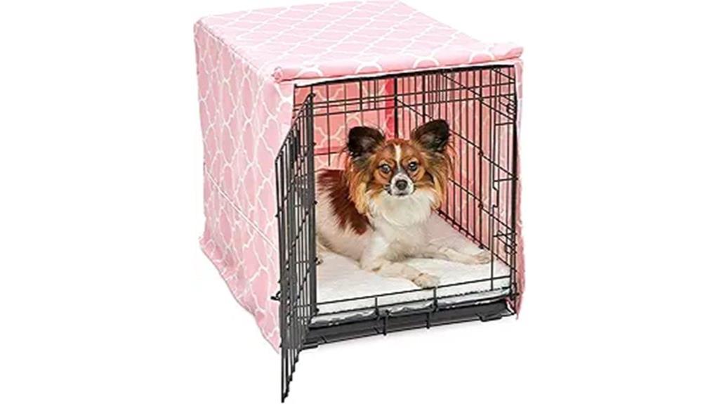 pink 24 inch dog crate