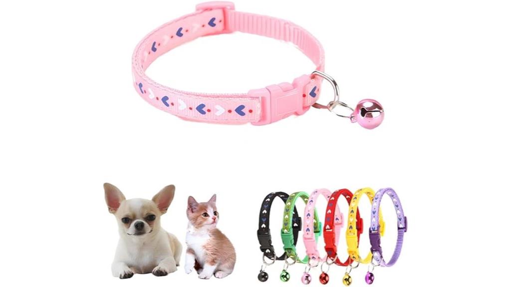 pink nylon puppy collar
