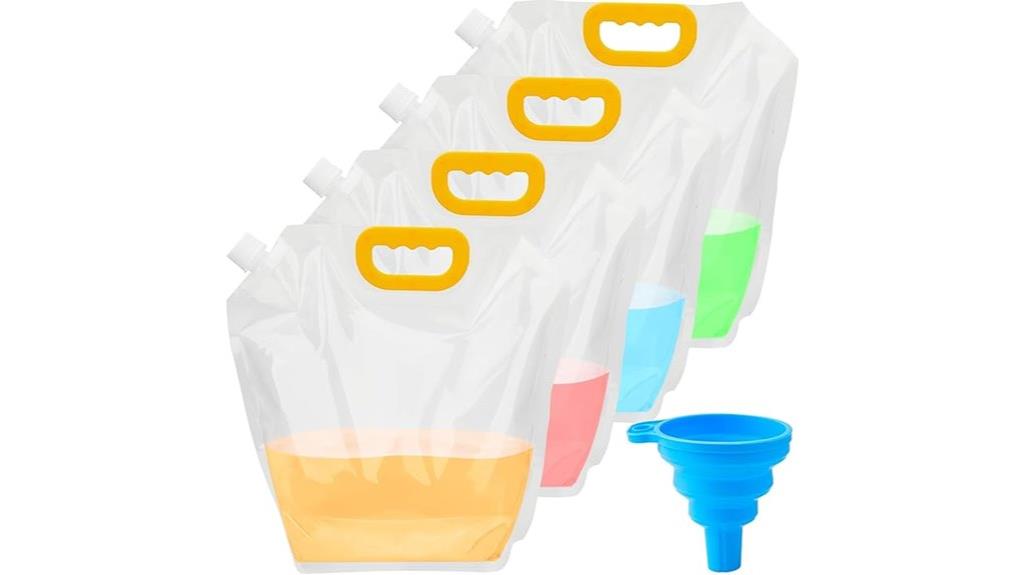 portable 4 pack water bags
