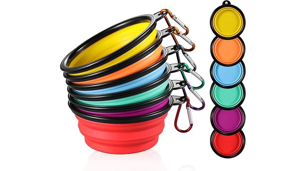 portable 6 pack travel bowls