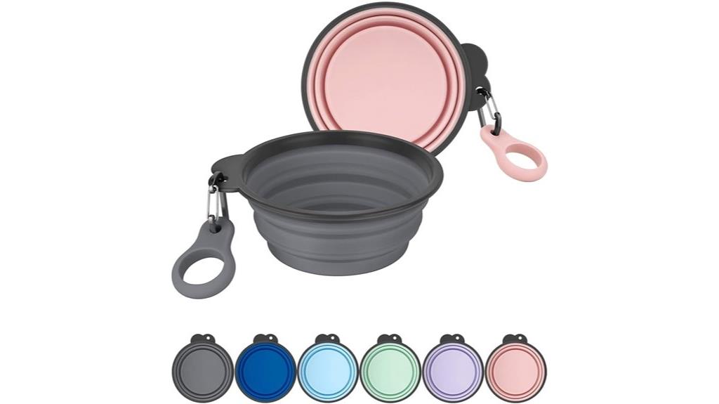 portable dog bowl set
