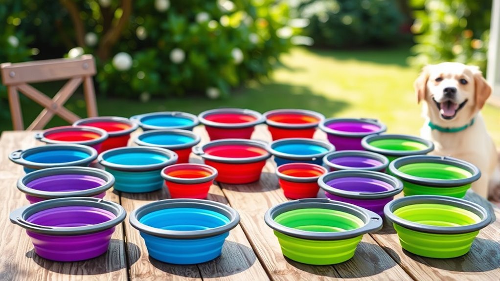 portable dog bowl sets
