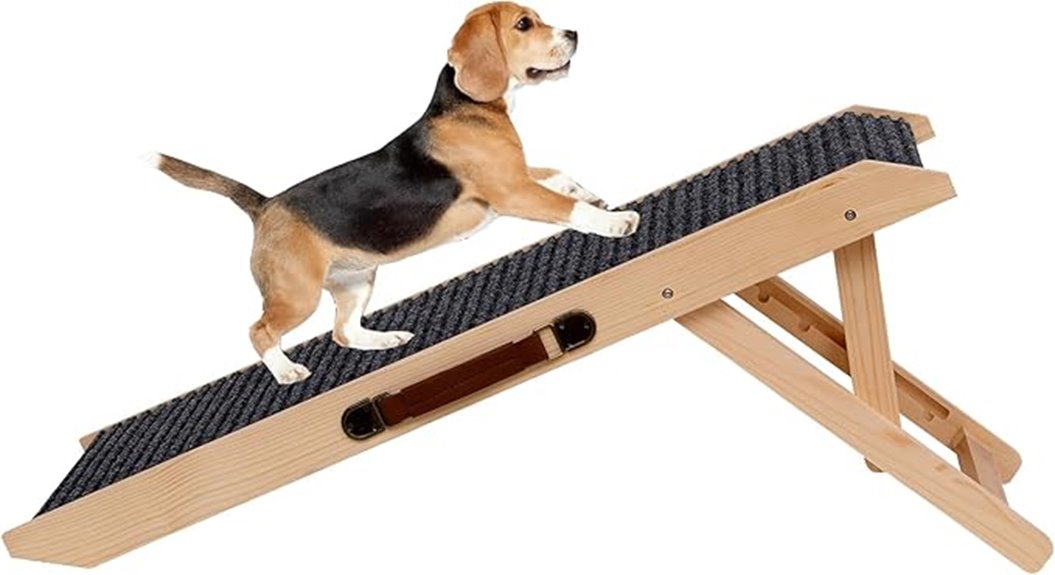 portable wooden dog ramp