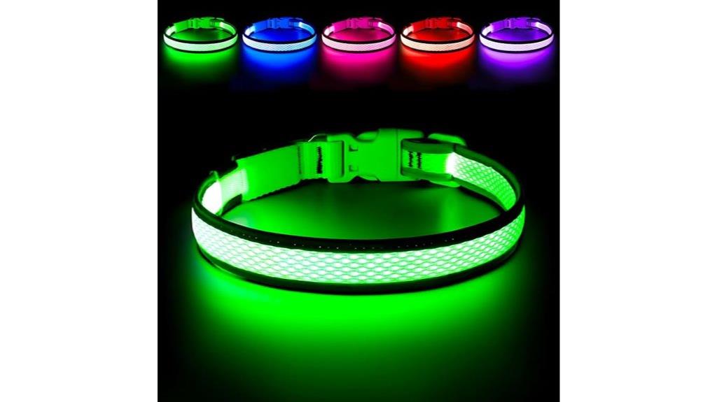 rechargeable led dog collar