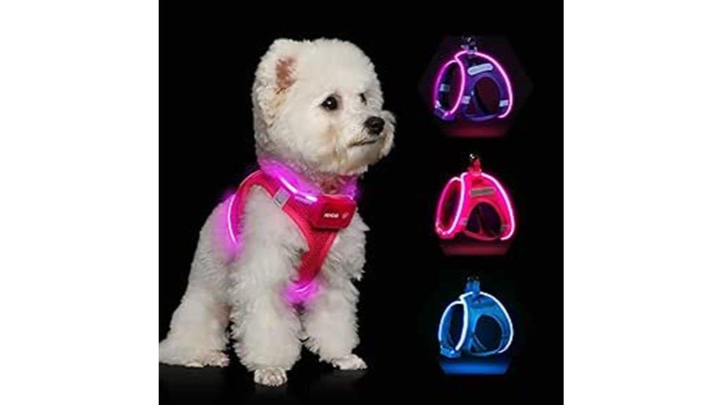 rechargeable led dog harness