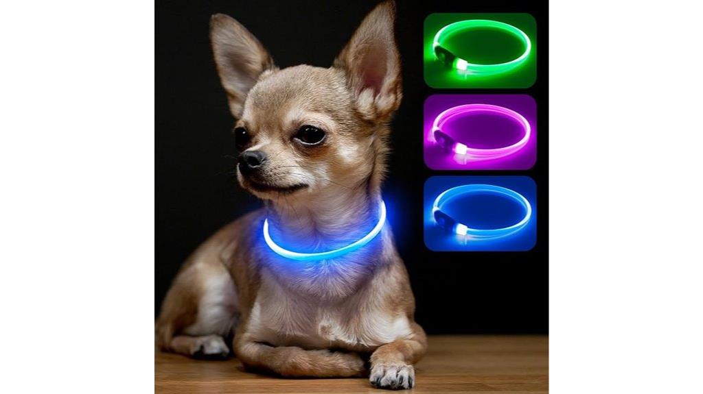 rechargeable led pet collar