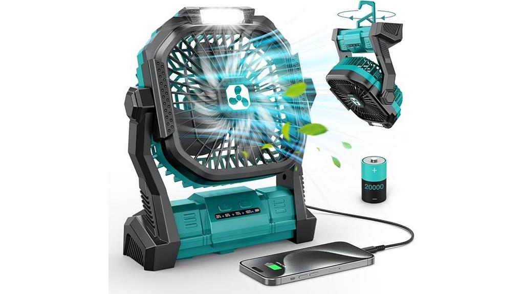 rechargeable portable fan lantern