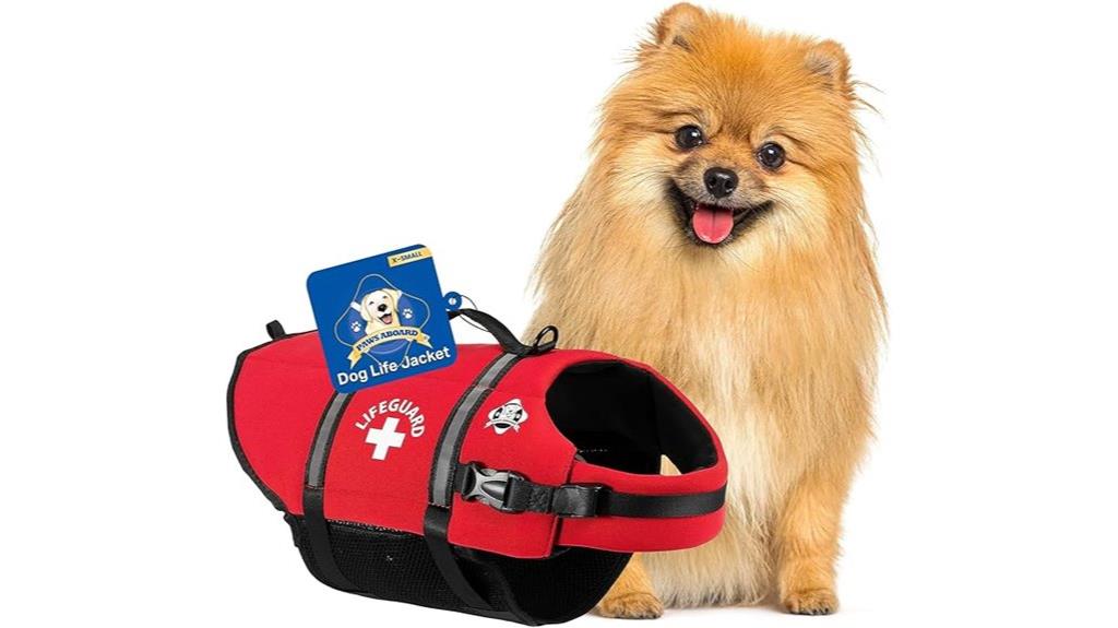 red x small dog life jacket
