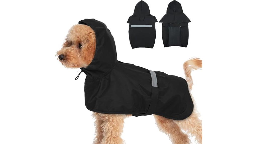 reflective small dog raincoat