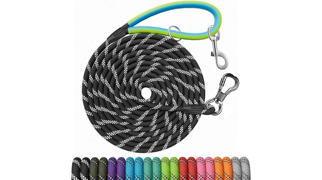reflective swivel dog leash